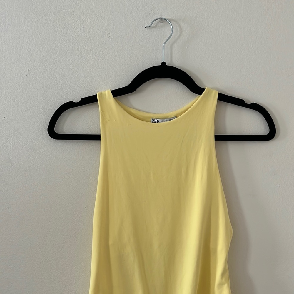 Zara halter bodysuit in yellow